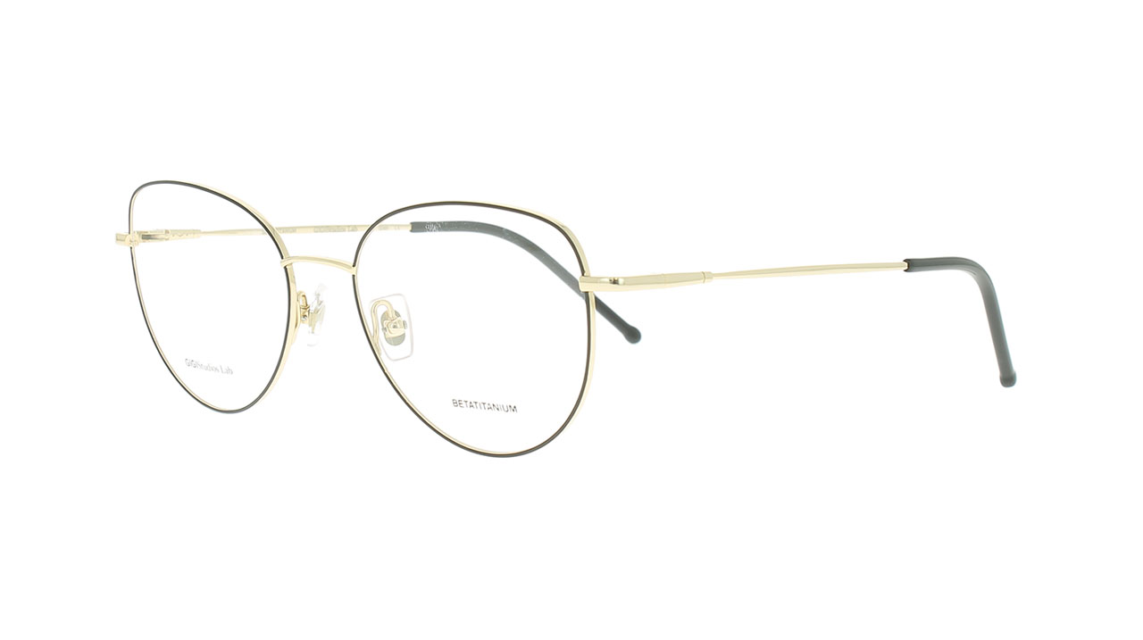 Paire de lunettes de vue Gigi-studios Astrid couleur noir - Côté à angle - Doyle