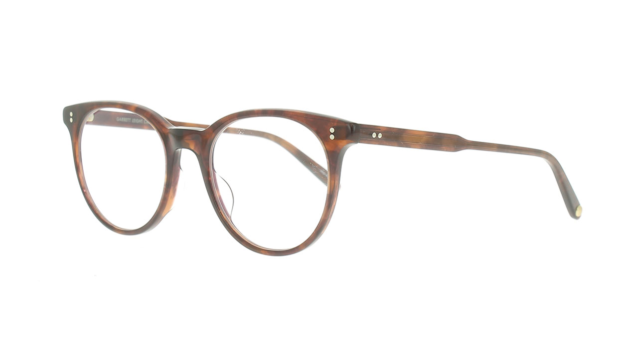 Paire de lunettes de vue Garrett-leight Marian couleur brun - Côté à angle - Doyle