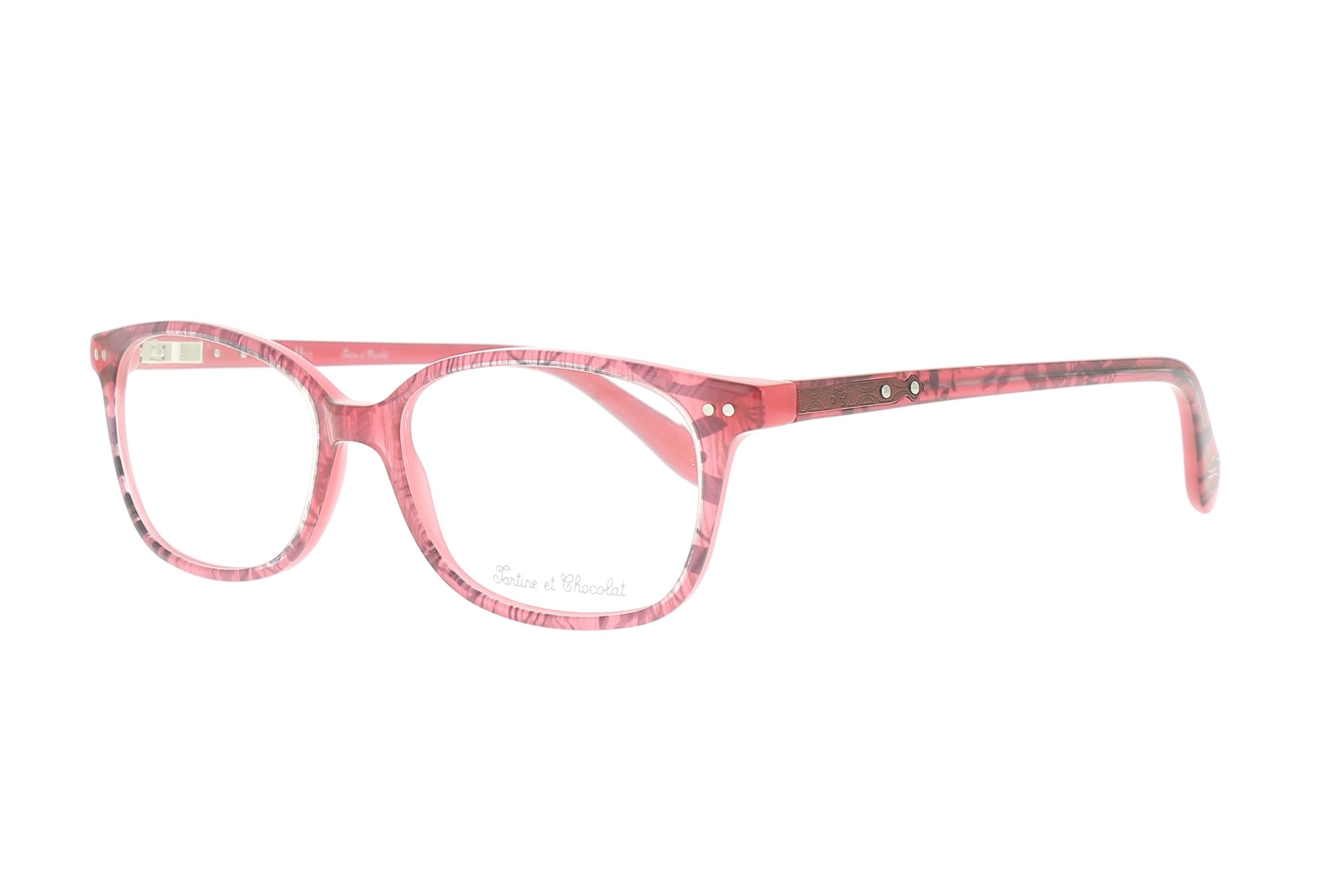Paire de lunettes de vue Tartine-et-chocolat Tcaa328 couleur rose - Côté à angle - Doyle