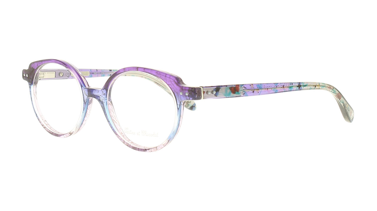 Paire de lunettes de vue Tartine-et-chocolat Tcaa343 couleur mauve - Côté à angle - Doyle