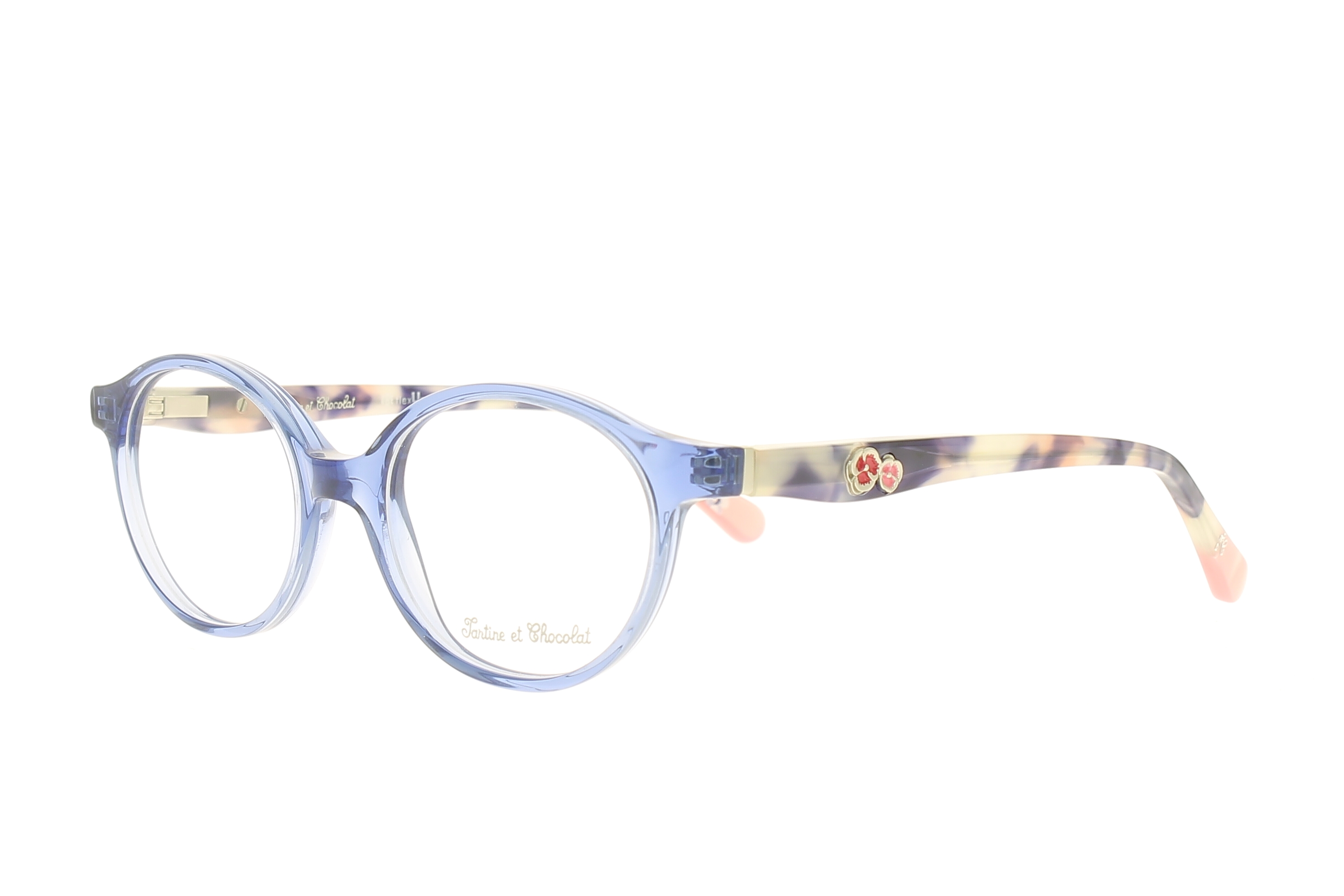 Paire de lunettes de vue Tartine-et-chocolat Tcaa337 couleur bleu - Côté à angle - Doyle