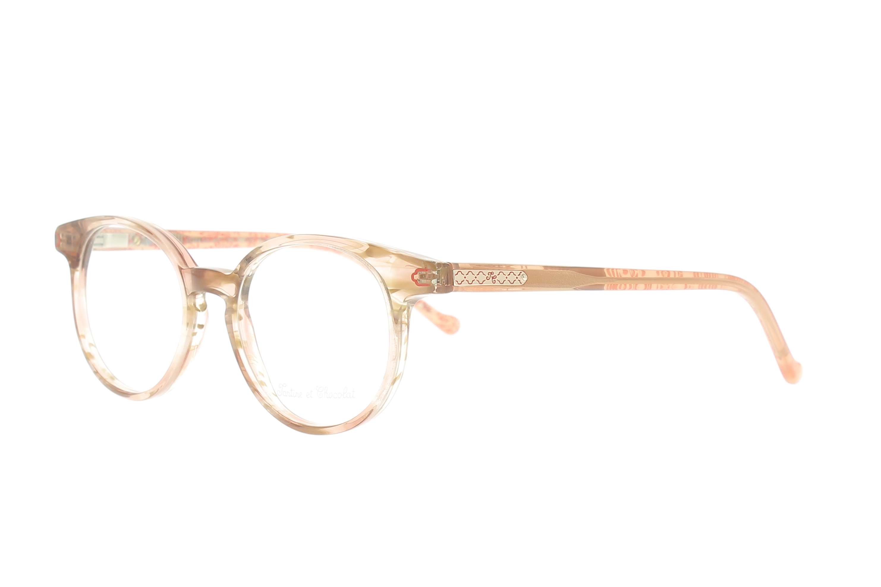 Paire de lunettes de vue Tartine-et-chocolat Tcaa349 couleur rose - Côté à angle - Doyle