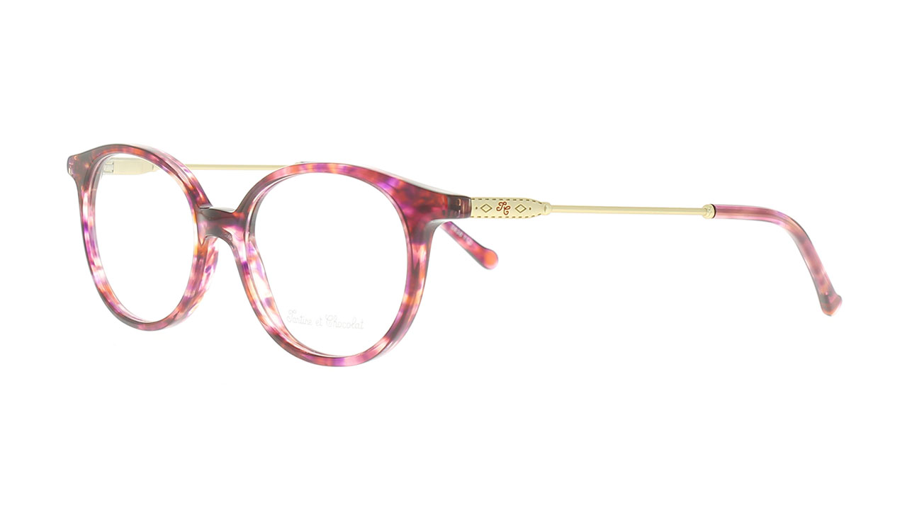 Paire de lunettes de vue Tartine-et-chocolat Tcam007 couleur rose - Côté à angle - Doyle