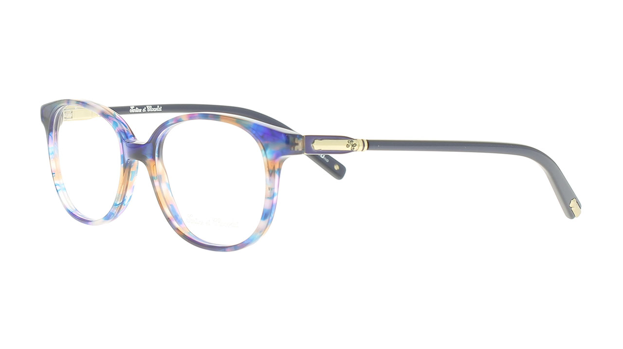 Paire de lunettes de vue Tartine-et-chocolat Tcam011 couleur bleu - Côté à angle - Doyle