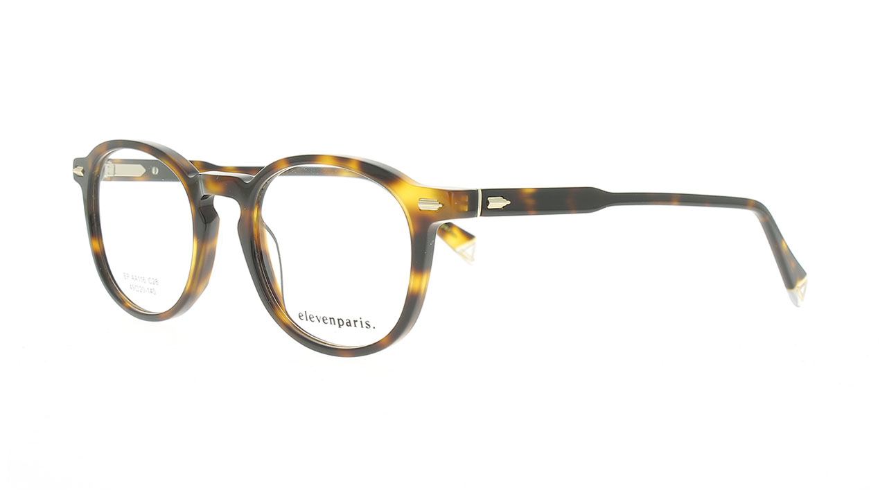 Paire de lunettes de vue Eleven-paris Epaa116 couleur brun - Côté à angle - Doyle