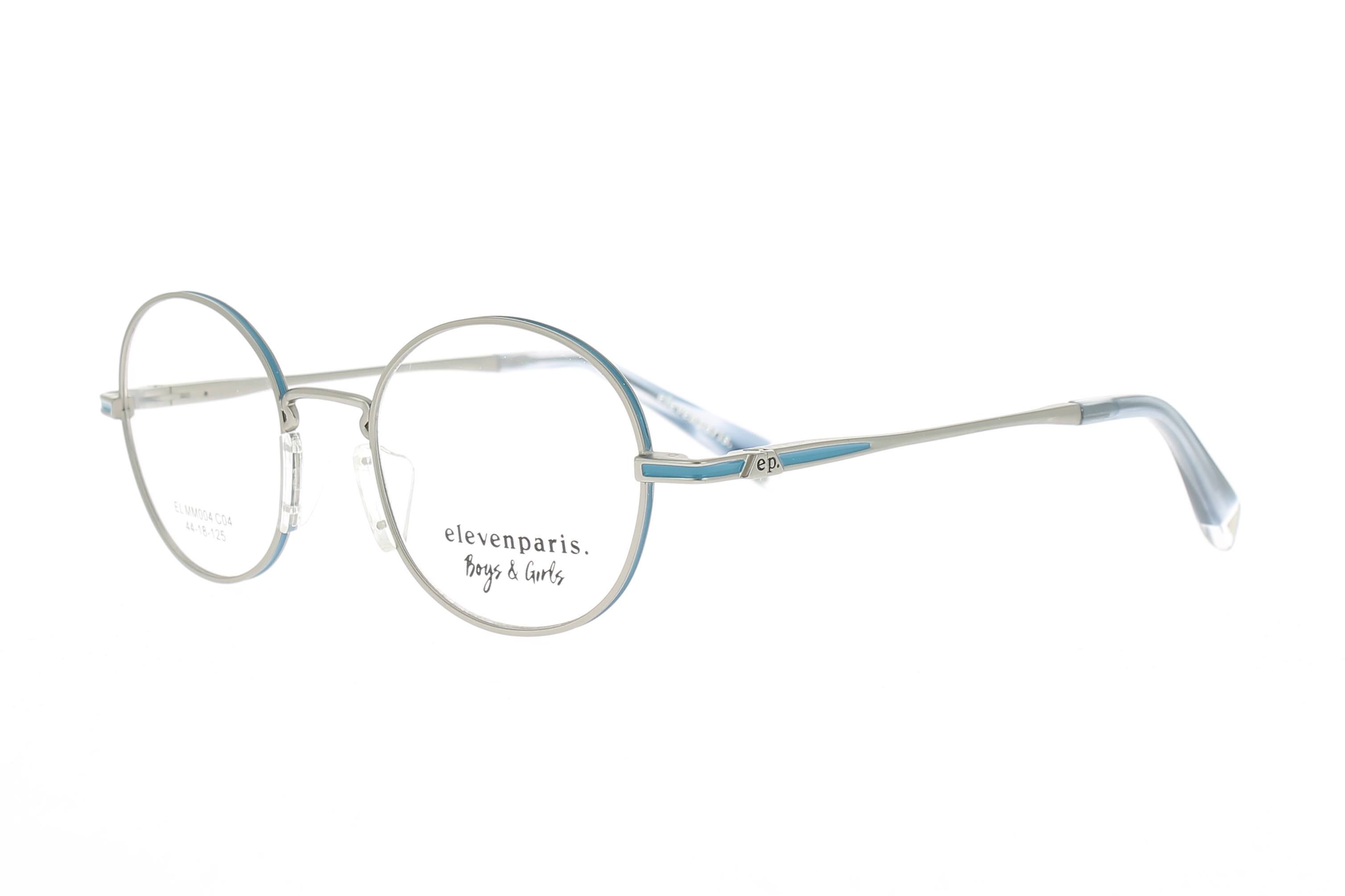 Paire de lunettes de vue Little-eleven-paris Elmm004 couleur bleu - Côté à angle - Doyle