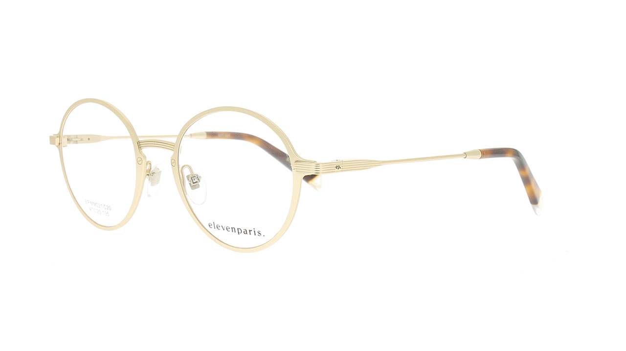 Paire de lunettes de vue Eleven-paris Epmm021 couleur or - Côté à angle - Doyle