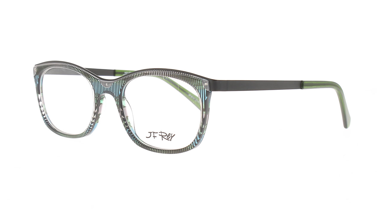 Paire de lunettes de vue Jf-rey Churros couleur vert - Côté à angle - Doyle