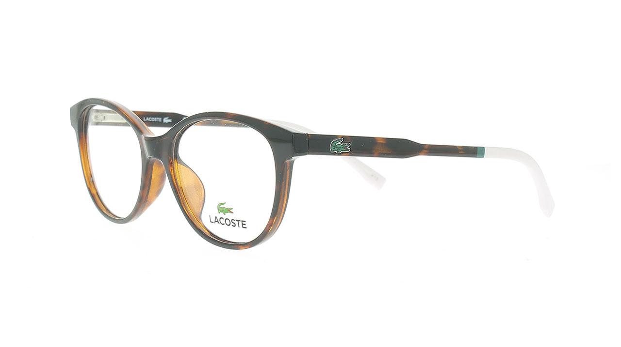 Paire de lunettes de vue Lacoste-junior L3636 couleur brun - Côté à angle - Doyle