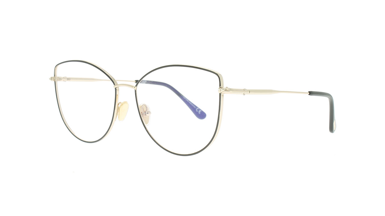 Paire de lunettes de vue Tom-ford Tf5667-b couleur noir - Côté à angle - Doyle