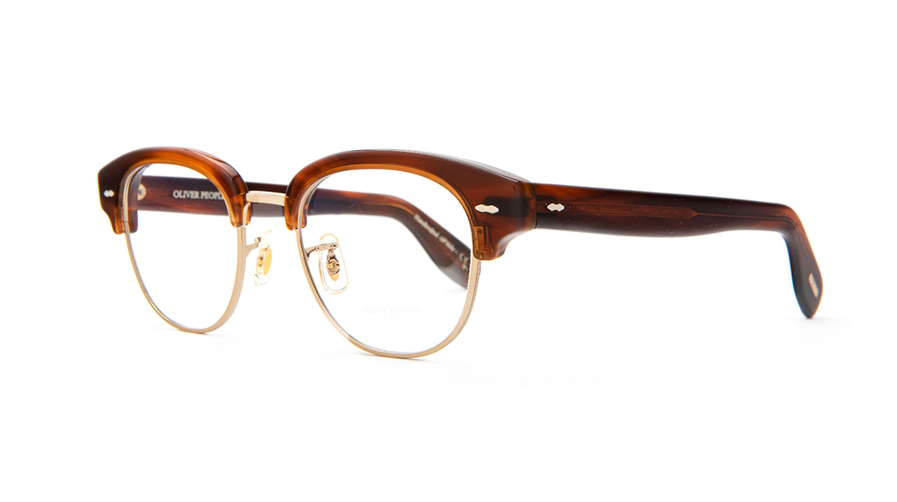 Paire de lunettes de vue Oliver-peoples Cary grant 2 ov5436 couleur brun - Côté à angle - Doyle