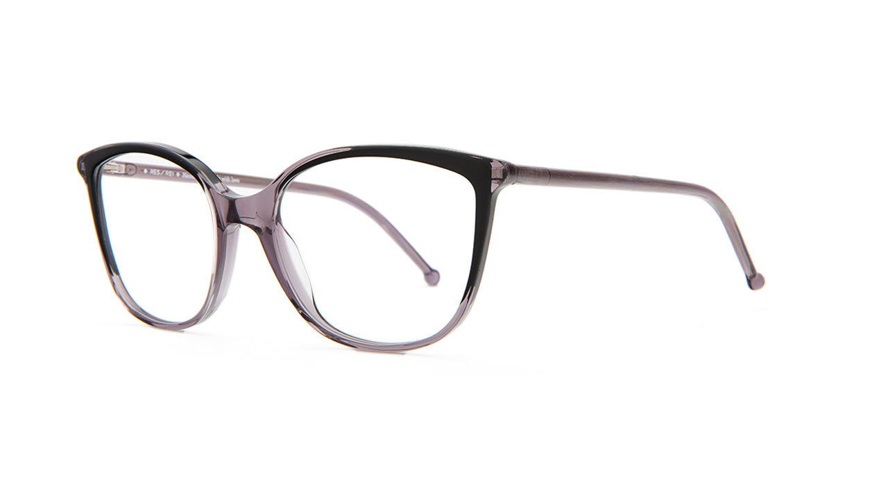 Paire de lunettes de vue Res-rei Pina colada couleur gris - Côté à angle - Doyle