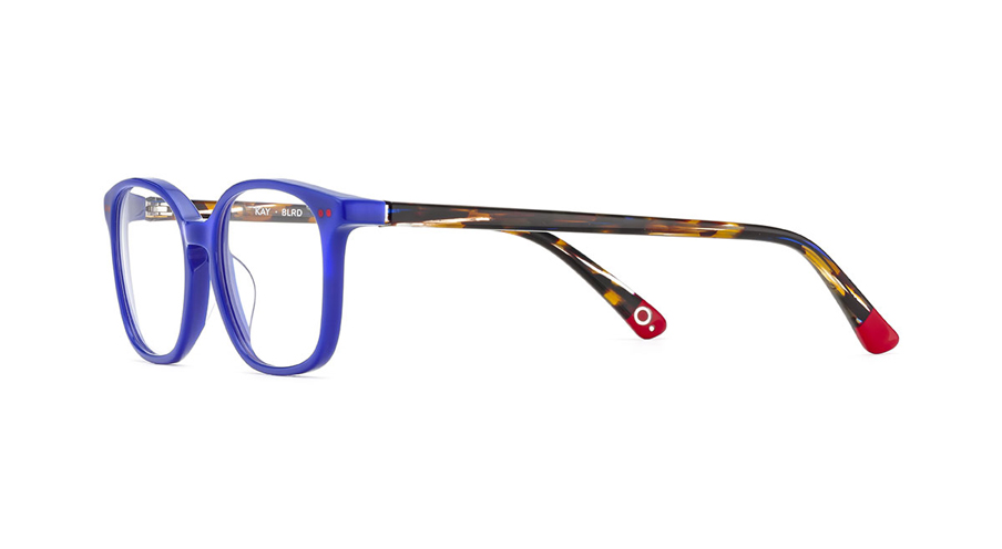 Paire de lunettes de vue Etnia-barcelona Kay couleur bleu - Côté à angle - Doyle