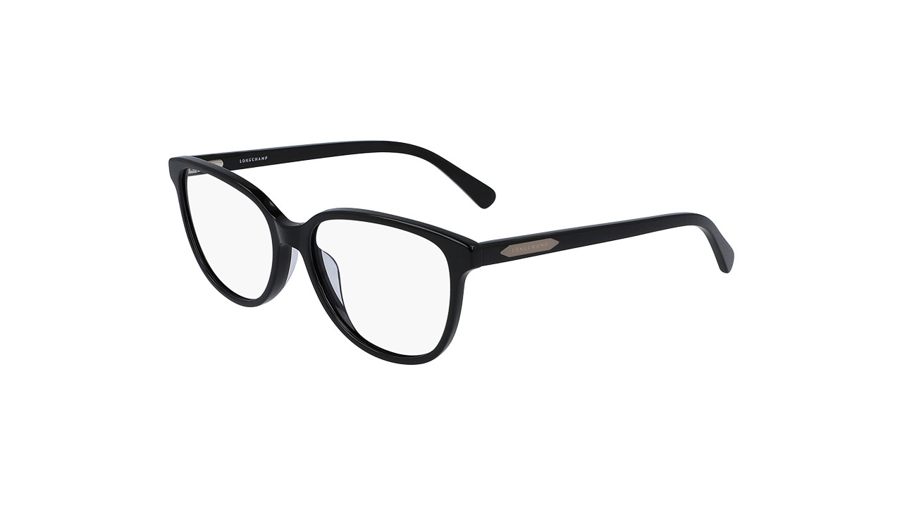 Paire de lunettes de vue Longchamp Lo2666 couleur noir - Côté à angle - Doyle