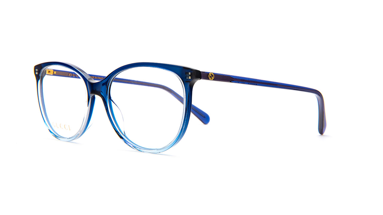 Paire de lunettes de vue Gucci Gg0550o couleur bleu - Côté à angle - Doyle
