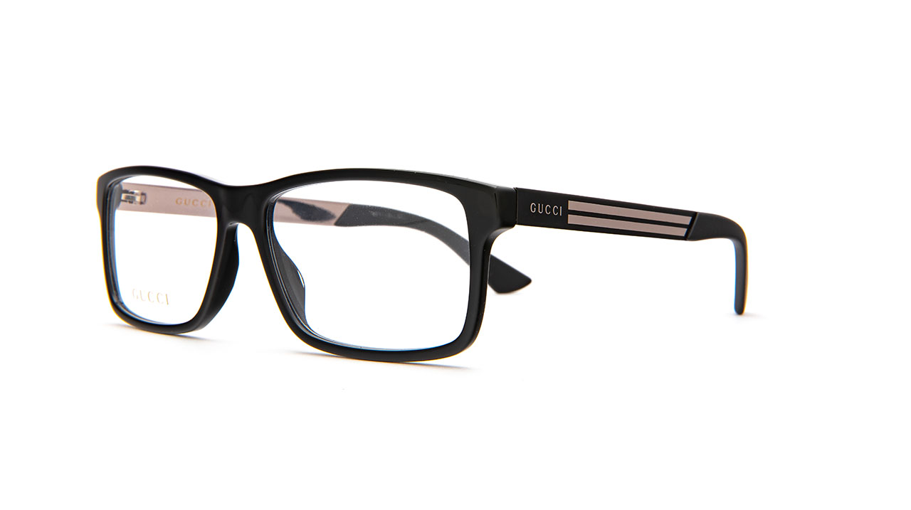 Paire de lunettes de vue Gucci Gg0692o couleur noir - Côté à angle - Doyle