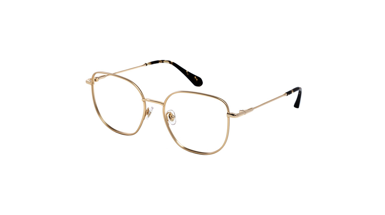 Paire de lunettes de vue Gigi-studios Luzia couleur or - Côté à angle - Doyle