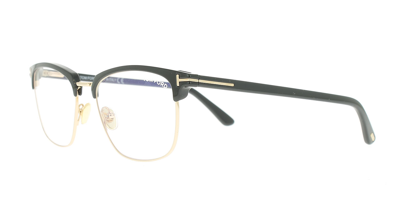 Paire de lunettes de vue Tom-ford Tf5683-b + clip couleur noir - Côté à angle - Doyle