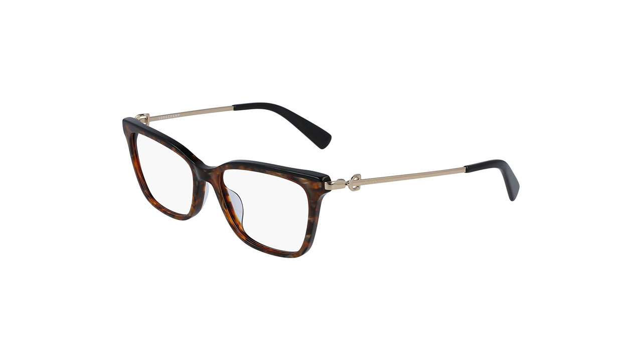 Paire de lunettes de vue Longchamp Lo2668 couleur brun - Côté à angle - Doyle