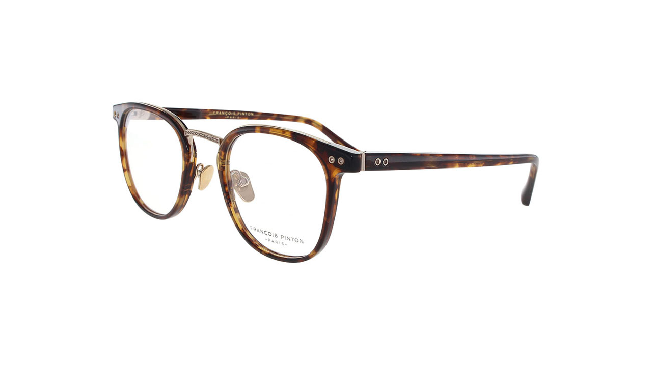 Paire de lunettes de vue Francois-pinton Balzac 1 couleur bronze - Côté à angle - Doyle