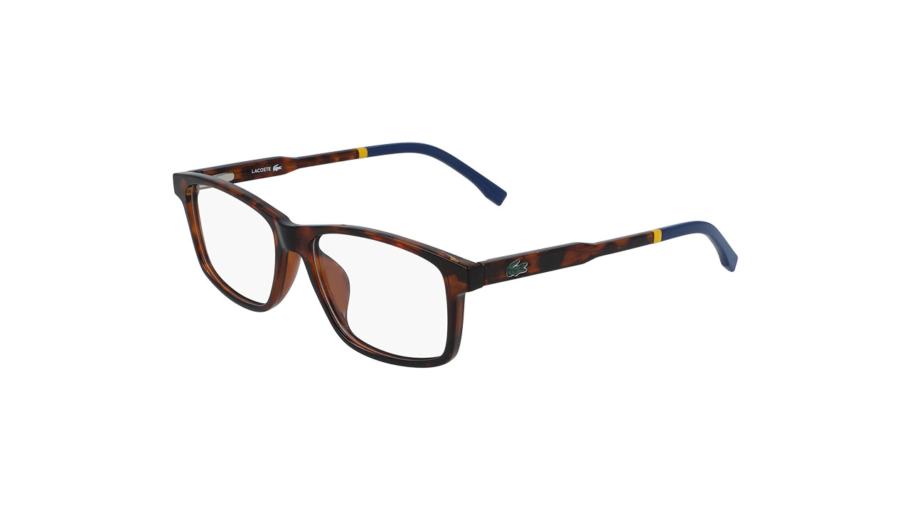 Paire de lunettes de vue Lacoste-junior L3637 couleur brun - Côté à angle - Doyle