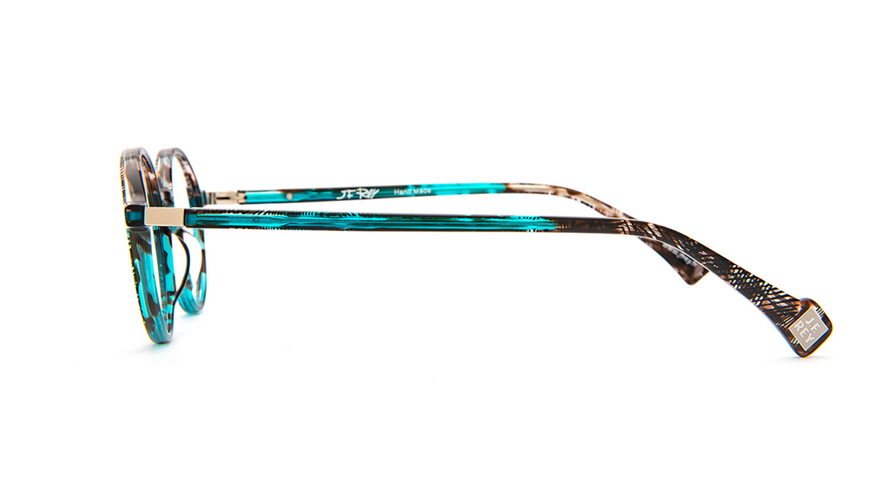 Paire de lunettes de vue Jf-rey Jf1498 couleur turquoise - Côté droit - Doyle