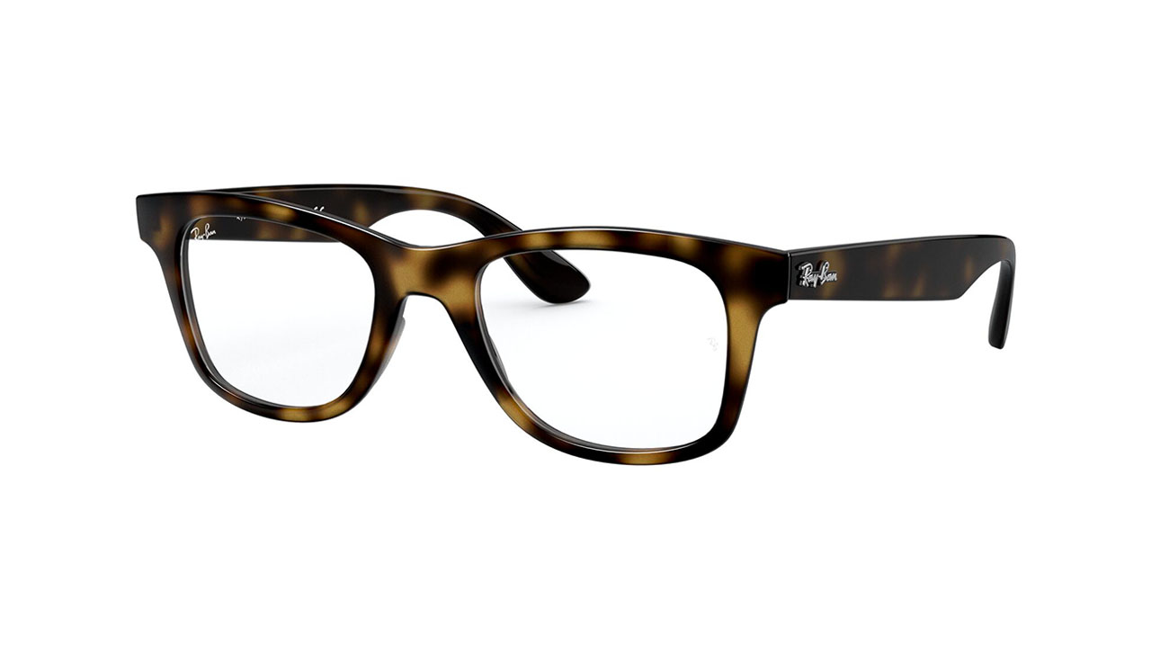 Paire de lunettes de vue Ray-ban Rx4640v couleur brun - Côté à angle - Doyle