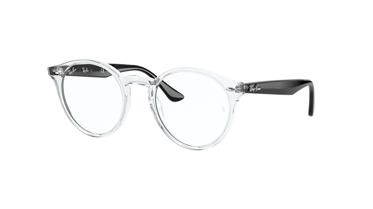 Paire de lunettes de vue Ray-ban Rx2180v couleur cristal - Côté à angle - Doyle