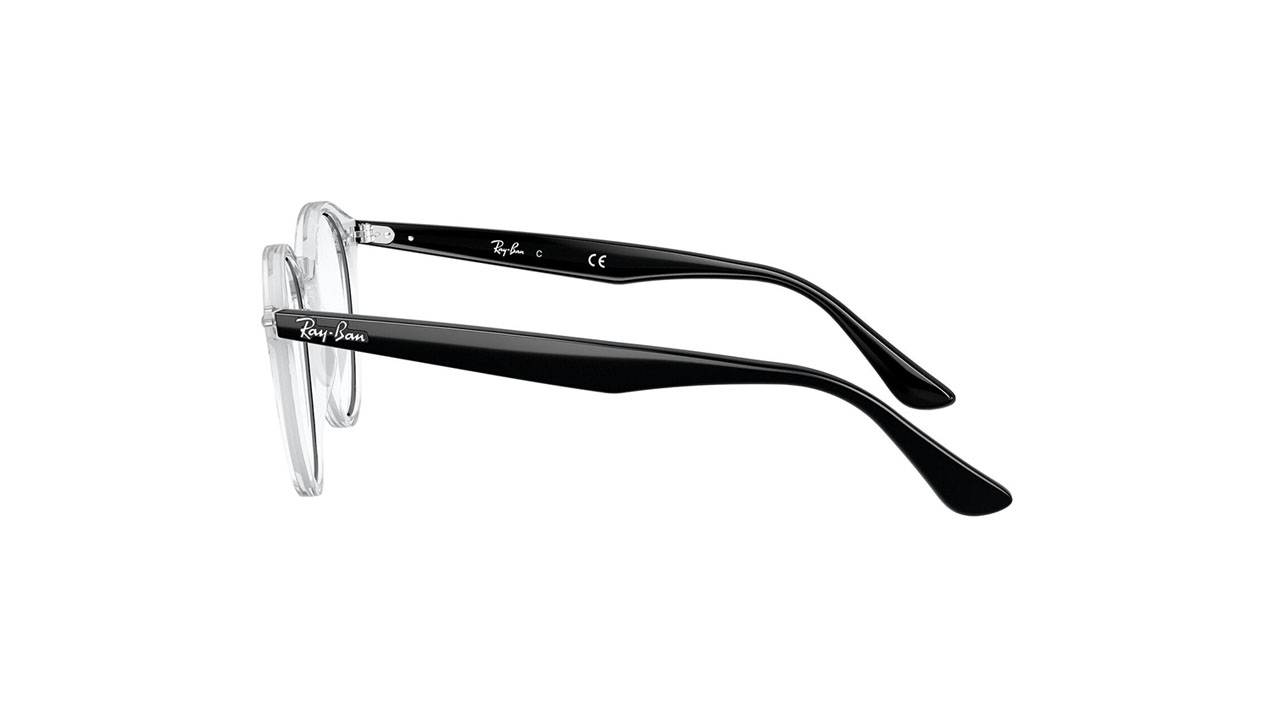 Paire de lunettes de vue Ray-ban Rx2180v couleur cristal - Côté droit - Doyle