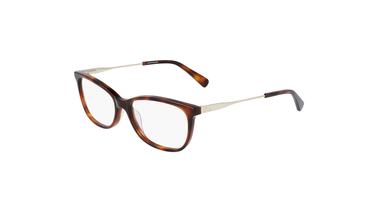 Paire de lunettes de vue Longchamp Lo2675 couleur brun - Côté à angle - Doyle