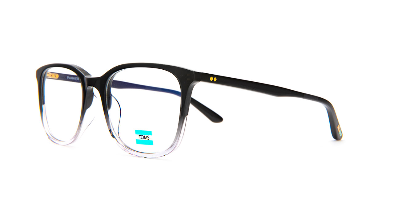 Paire de lunettes de vue Toms Parker couleur noir - Côté à angle - Doyle
