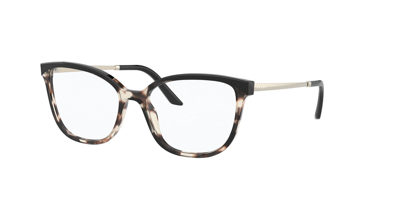 Paire de lunettes de vue Prada Pr07w couleur brun - Côté à angle - Doyle