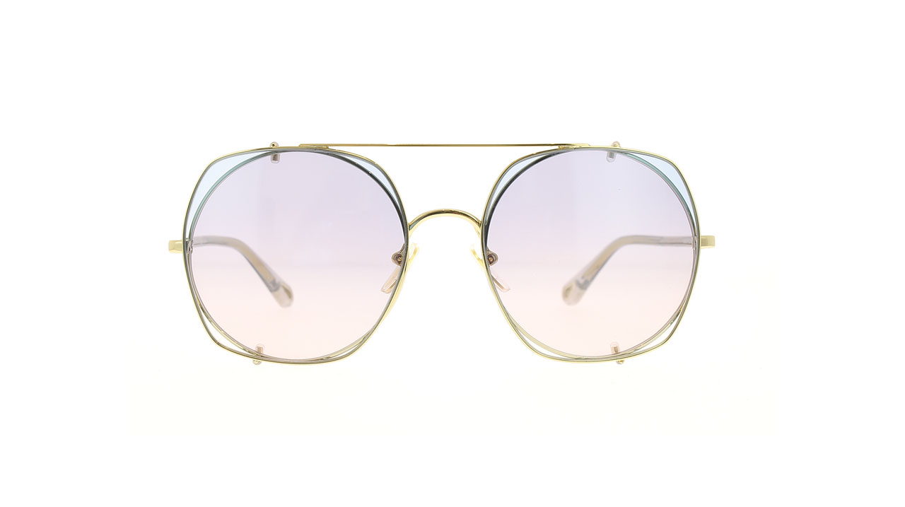 Sunglasses Chloe Ch0042s + clip, gold colour - Doyle