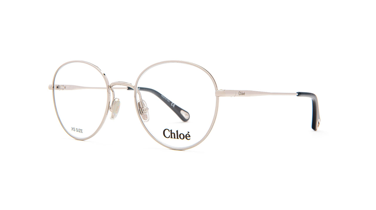 Paire de lunettes de vue Chloe Ch0021o couleur gris - Côté à angle - Doyle