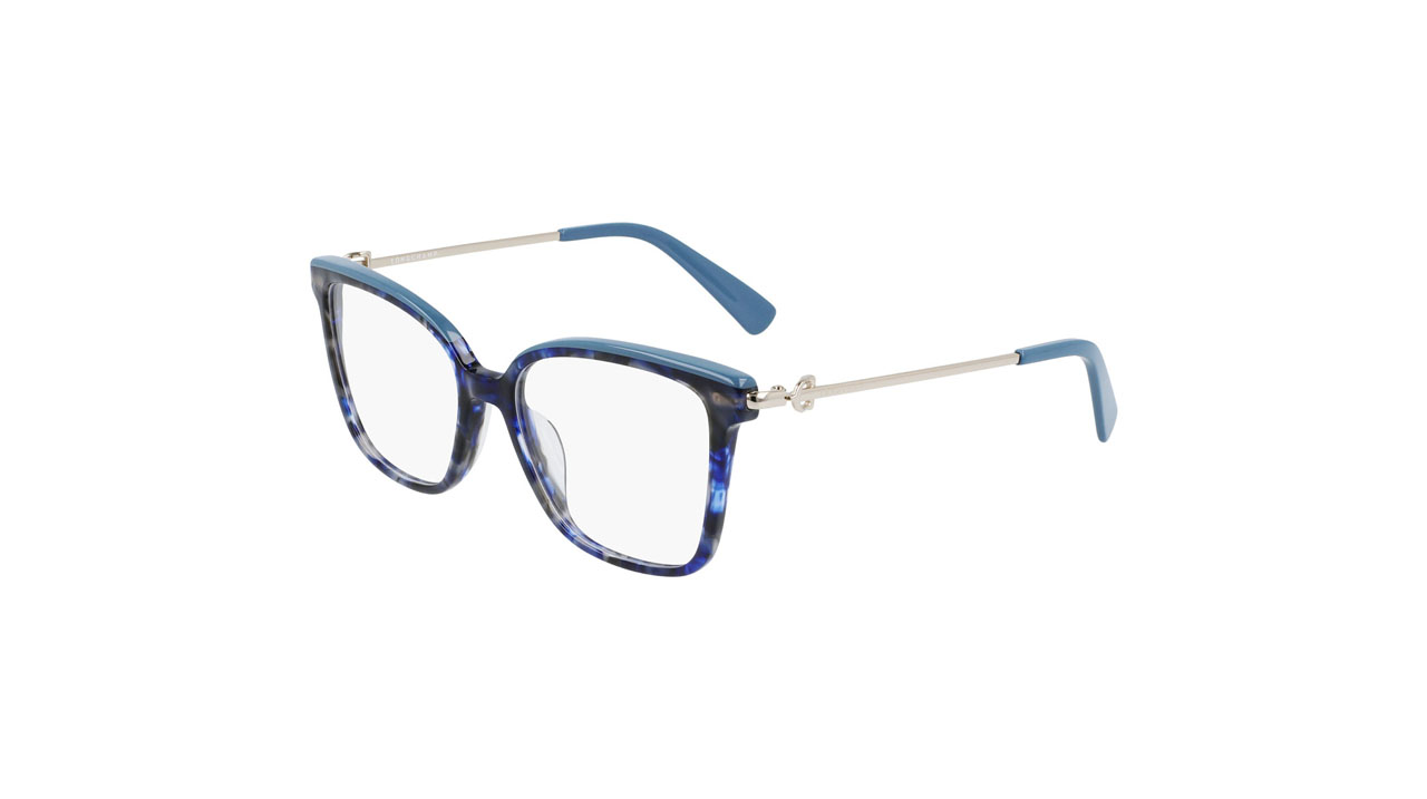 Paire de lunettes de vue Longchamp Lo2676 couleur bleu - Côté à angle - Doyle