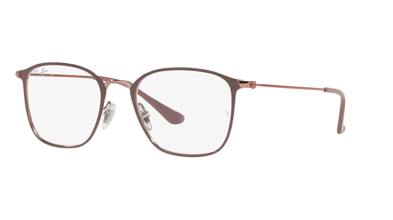 Paire de lunettes de vue Ray-ban Rx6466 couleur brun - Côté à angle - Doyle