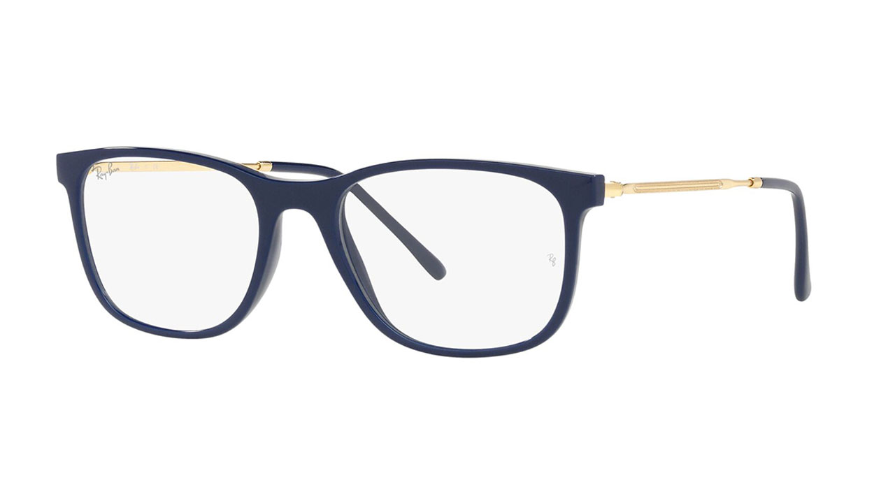 Paire de lunettes de vue Ray-ban Rx7244 couleur marine - Côté à angle - Doyle