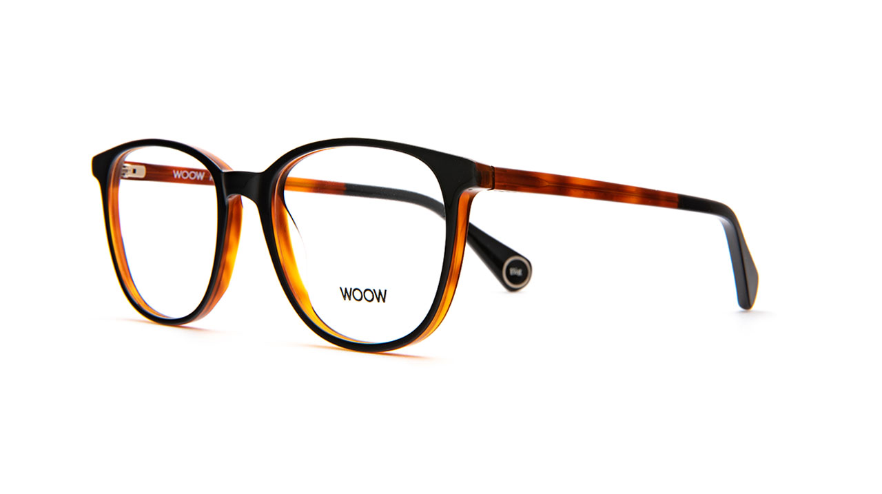Paire de lunettes de vue Woow Dream big 1 couleur noir - Côté à angle - Doyle