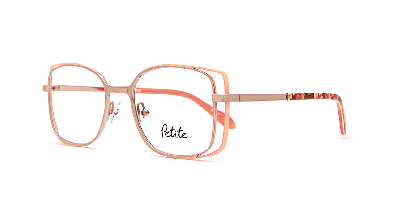 Paire de lunettes de vue Jf-rey-petite Pm074 couleur pêche - Côté à angle - Doyle
