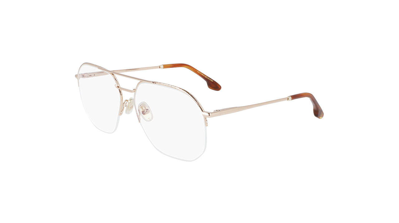 Paire de lunettes de vue Victoria-beckham Vb2120 couleur or rose - Côté à angle - Doyle