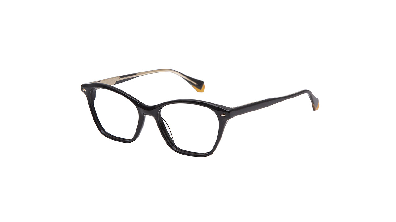 Paire de lunettes de vue Gigi-studios Nadja couleur noir - Côté à angle - Doyle