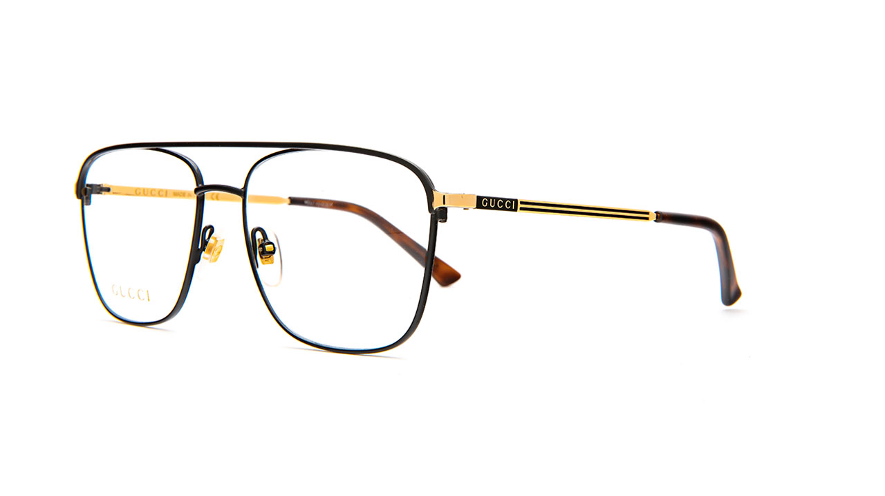 Paire de lunettes de vue Gucci Gg0833o couleur noir - Côté à angle - Doyle
