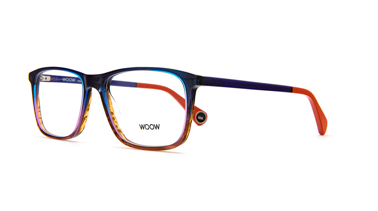 Paire de lunettes de vue Woow Dream big 3 couleur bleu - Côté à angle - Doyle