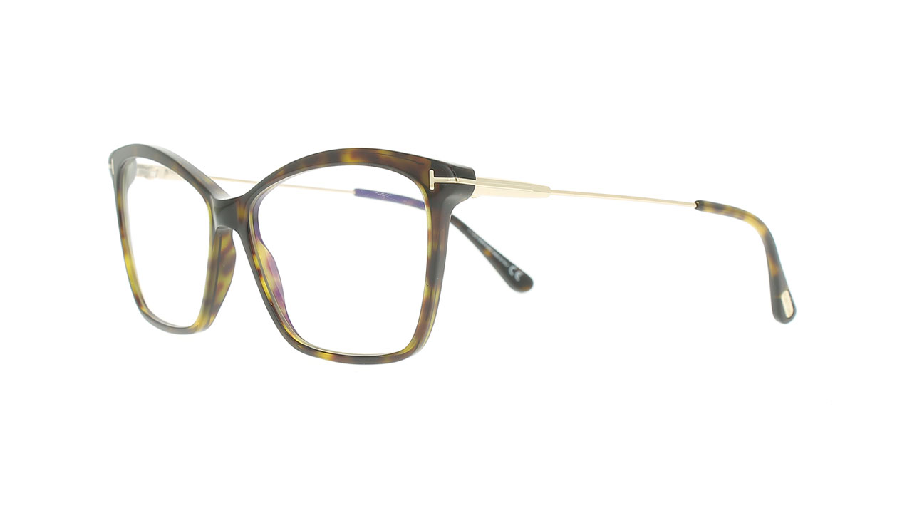 Paire de lunettes de vue Tom-ford Tf5687-b couleur brun - Côté à angle - Doyle