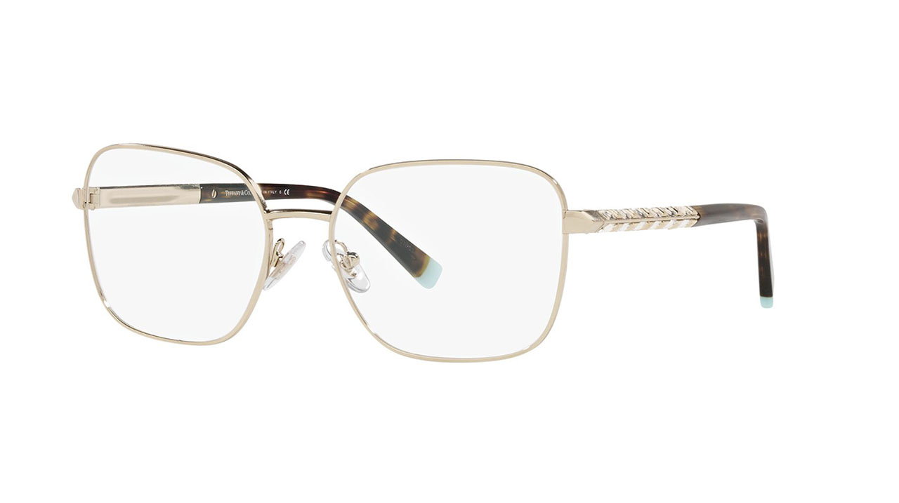 Paire de lunettes de vue Tiffany Tf1140b couleur or - Côté à angle - Doyle