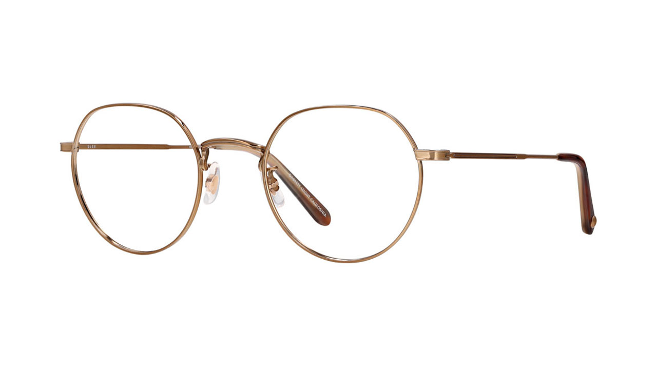 Paire de lunettes de vue Garrett-leight Robson couleur bronze - Côté à angle - Doyle