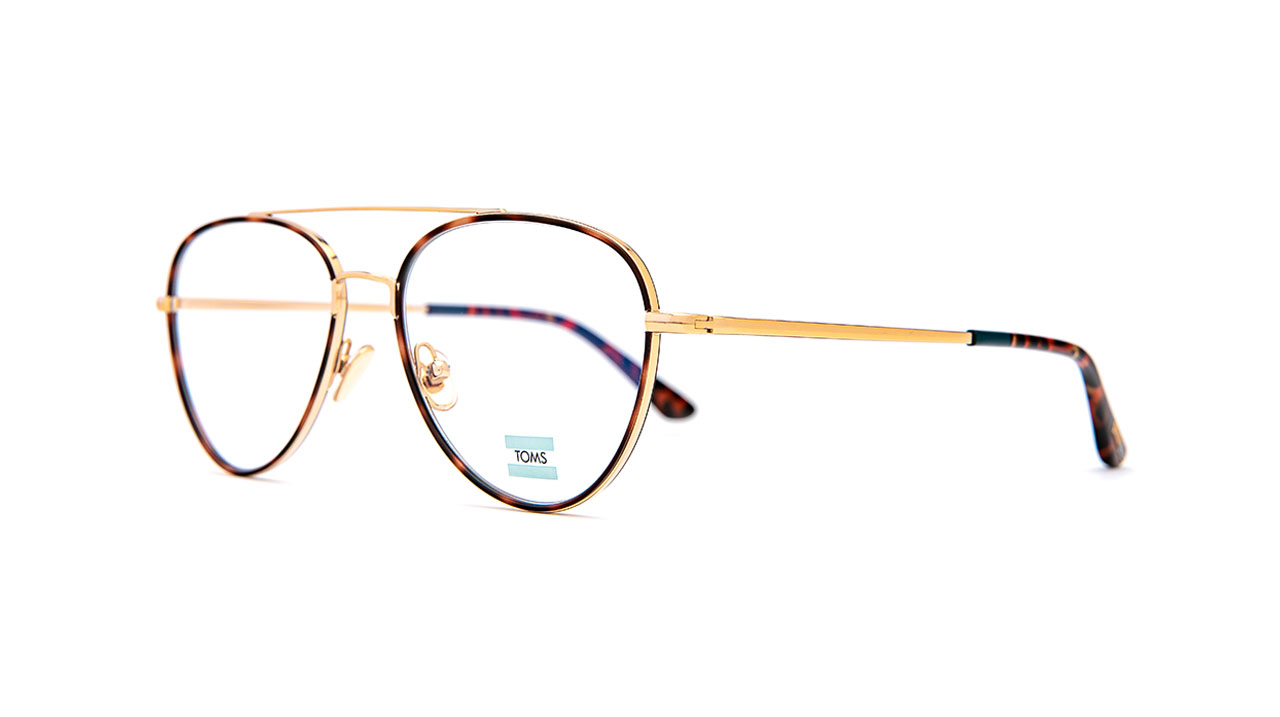 Paire de lunettes de vue Toms Winslow couleur brun - Côté à angle - Doyle