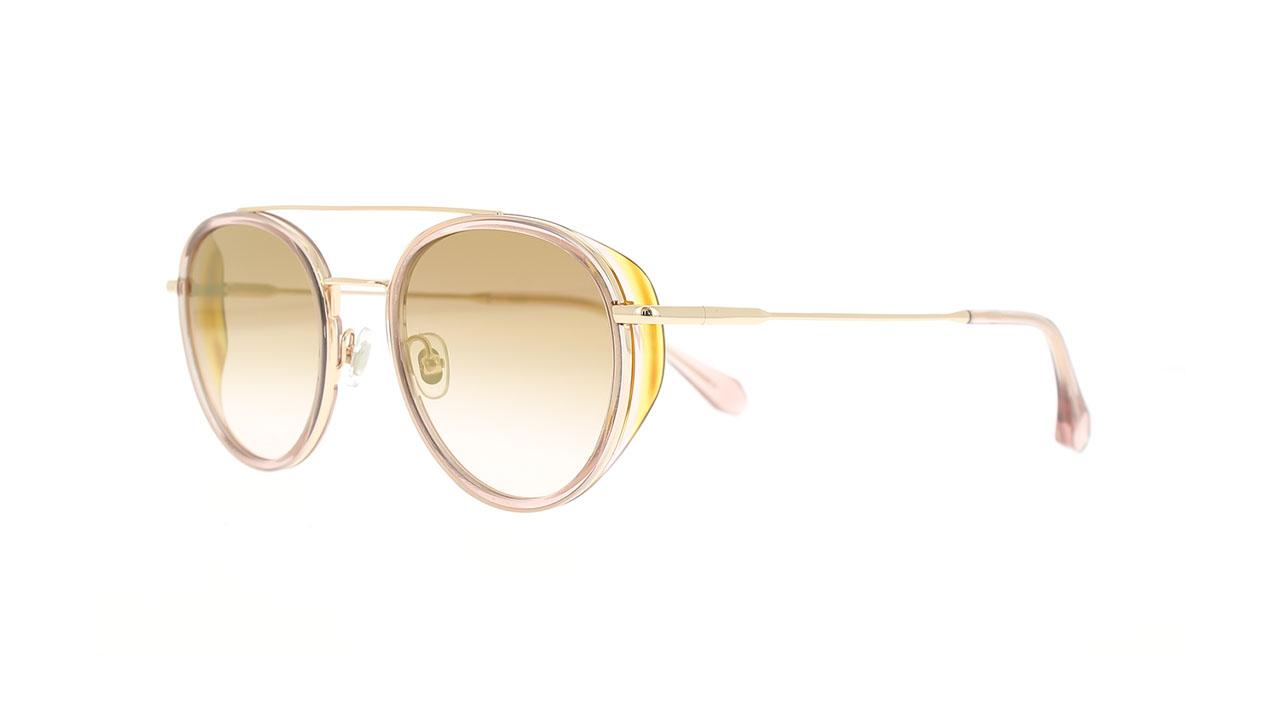 Paire de lunettes de soleil Gigi-studios Firenze /s couleur or rose - Côté à angle - Doyle