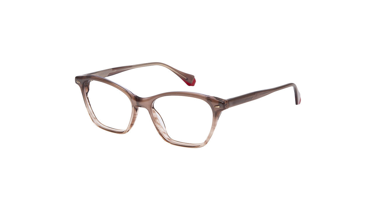 Paire de lunettes de vue Gigi-studios Nadja couleur sable - Côté à angle - Doyle
