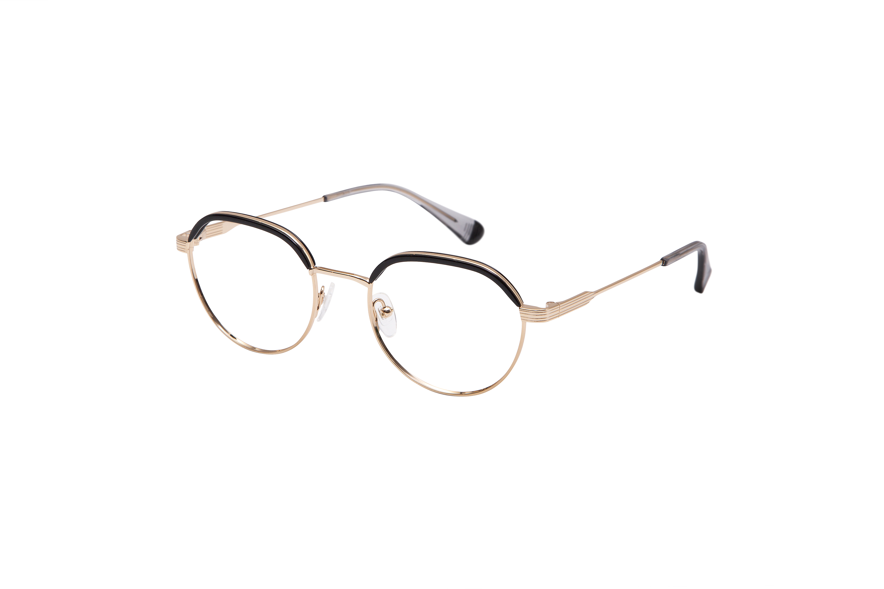 Paire de lunettes de vue Gigi-studios Smith couleur noir - Côté à angle - Doyle